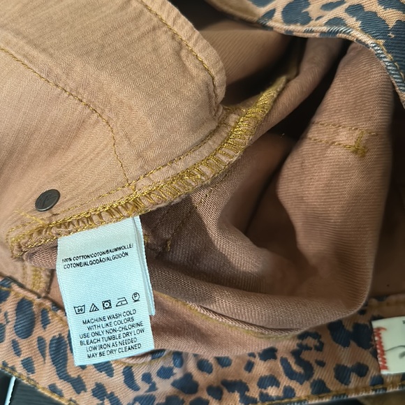 WE THE FREE Animal Print Denim Mini Skirt - Picture 6 of 8